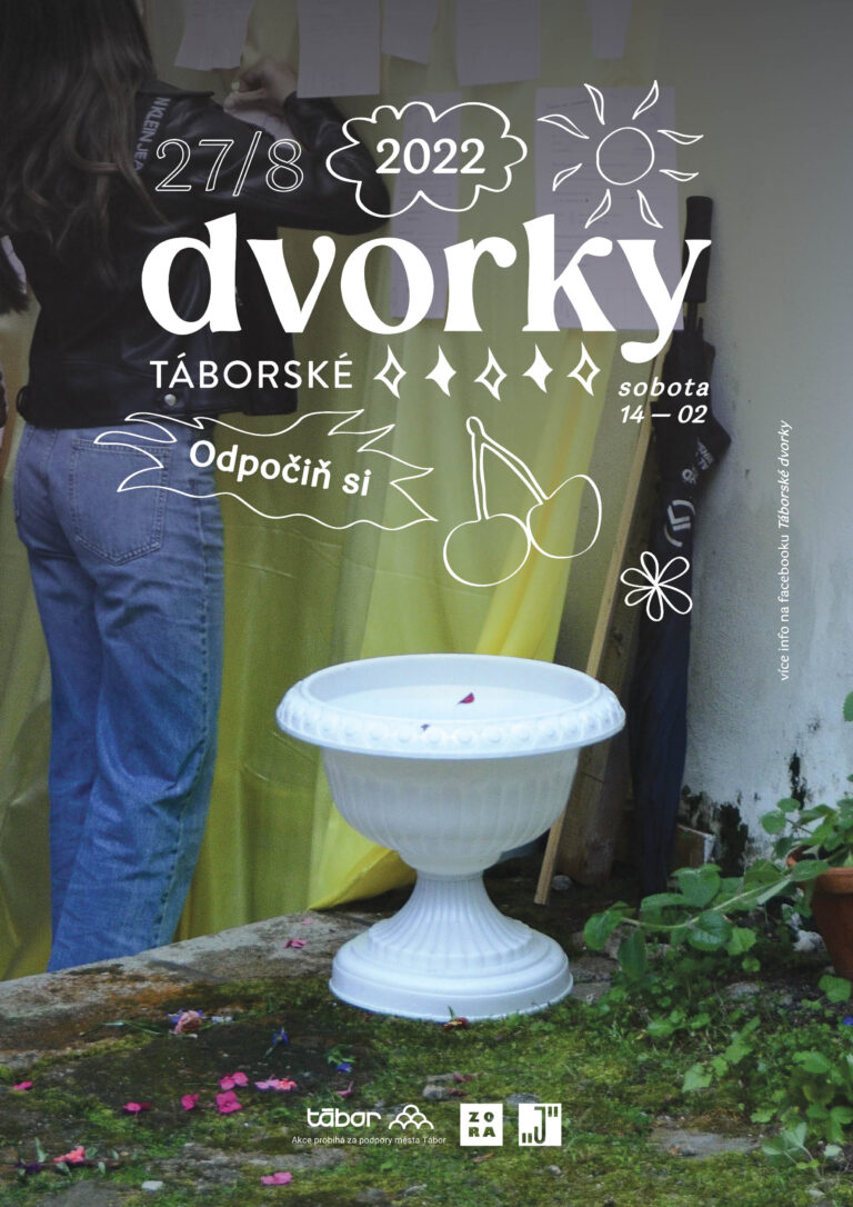 fotografický plakát pro festival dvorky, následný tisk plakátu