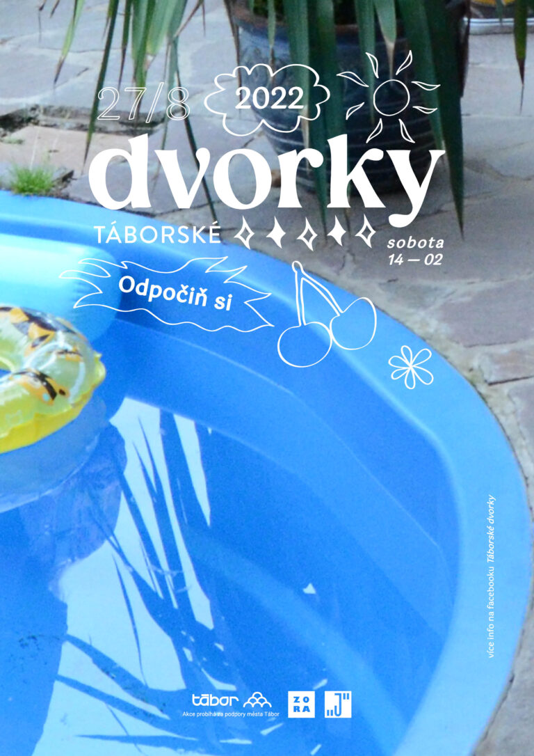 fotografický plakát pro festival dvorky, následný tisk plakátu