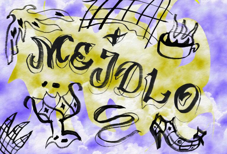ilustrovaná grafika na facebookový banner pro magický večírek mejdlo v Dílně na smíchovské náplavce