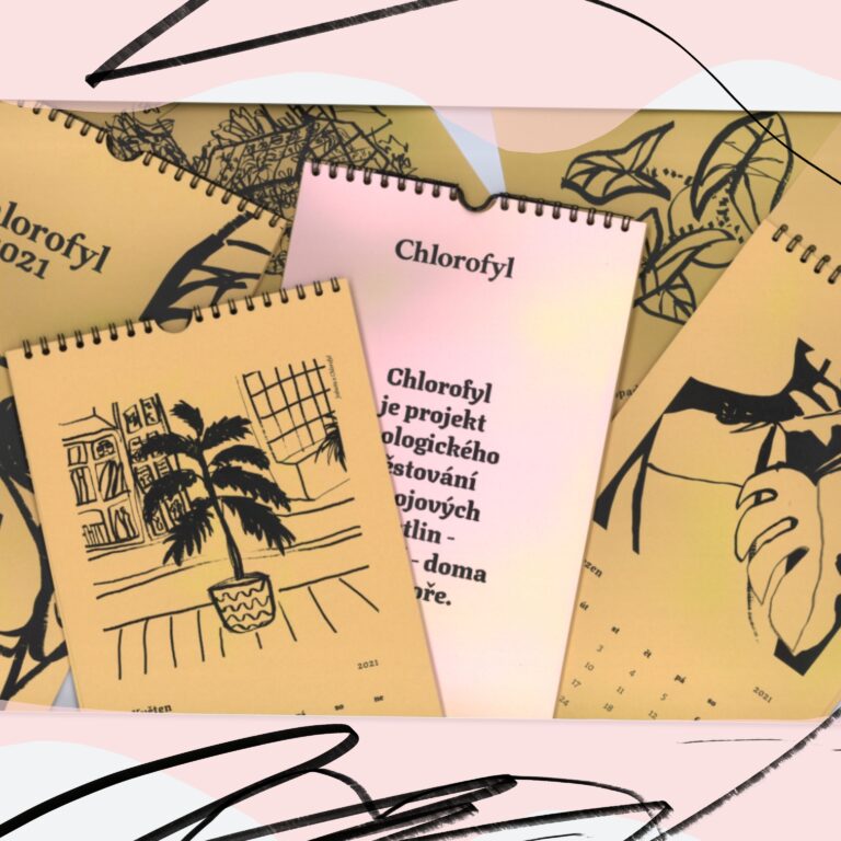 design a ilustrace nástěnného kalendáře pro projekt Chlorofyl
